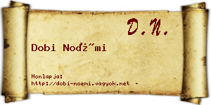 Dobi Noémi névjegykártya